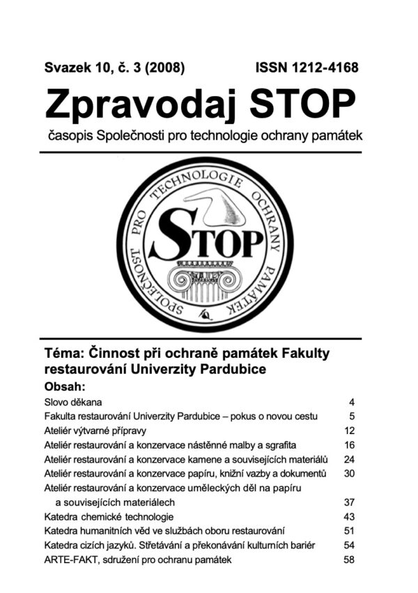 Činnost při ochraně památek Fakulty restaurování Univerzity Pardubice