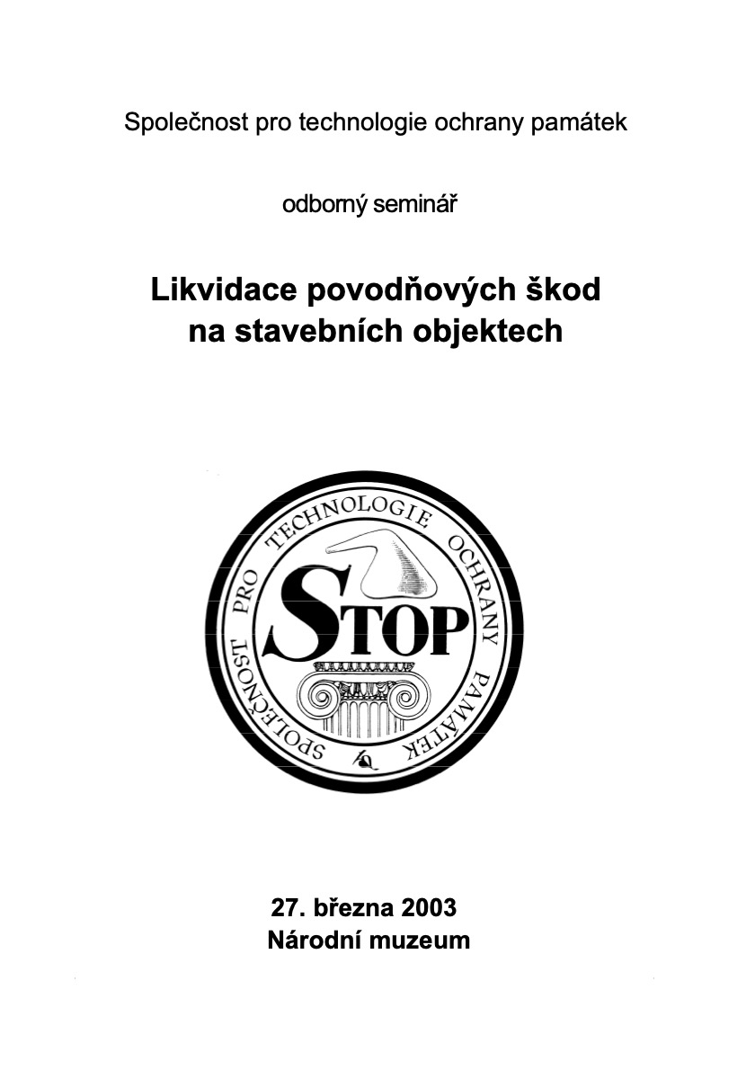 Likvidace povodňových škod na stavebních objektech