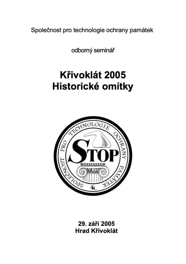 Historické omítky – Křivoklát 2005