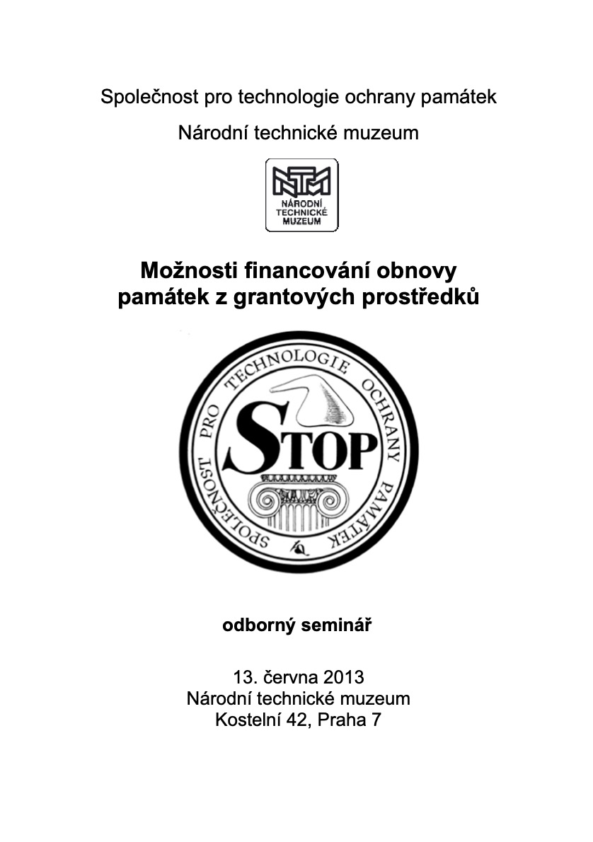 Možnosti financování obnovy památek z grantových prostředků